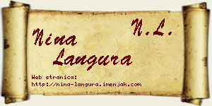 Nina Langura vizit kartica